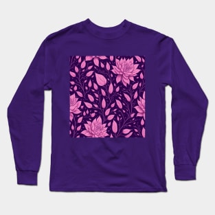 pink floral pattern design Long Sleeve T-Shirt